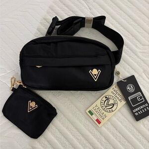❤️🎁NWT Valentino Orlandi Black Crossbody Belt Bag and Mini bag bundle ❤️🎁
